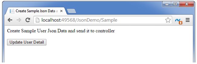 create sample user json data
